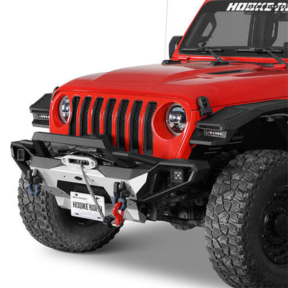 Aluminum Front Bumper For 2018-2024 Jeep Wrangler JL & GLadiator JT - Ultralisk4x4 -u3067s-2