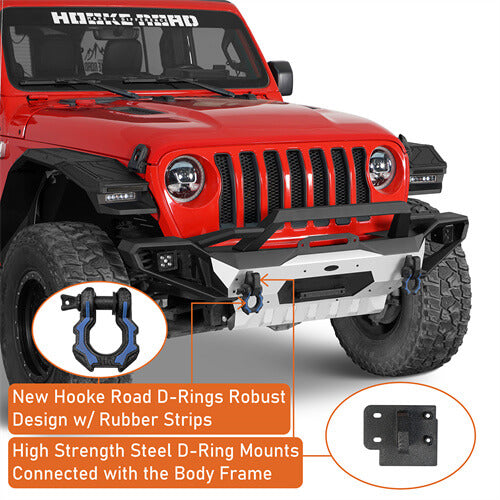 Aluminum Front Bumper For 2018-2024 Jeep Wrangler JL & GLadiator JT - Ultralisk4x4 -u3067s-5