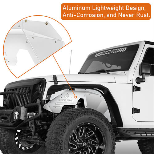 Aluminum Front Inner Fender Liners For 2007-2018 Jeep Wrangler JK - Ultralisk4x4 - u2111s - 7