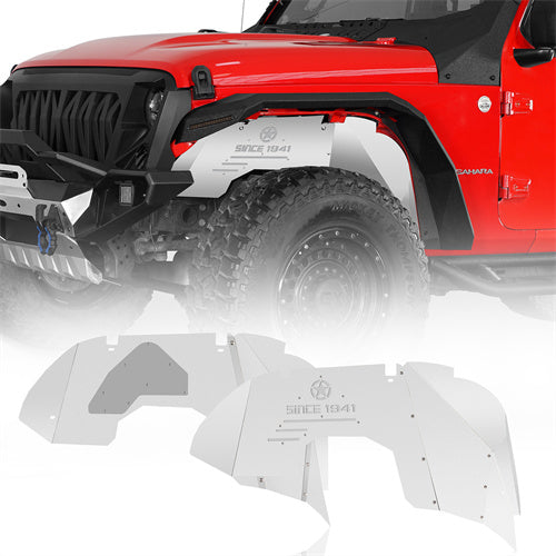 Aluminum Front Inner Fender Liners For 2018-2024 Jeep Wrangler JL  & Gladiator JT- Ultralisk4x4 - u3071s - 1