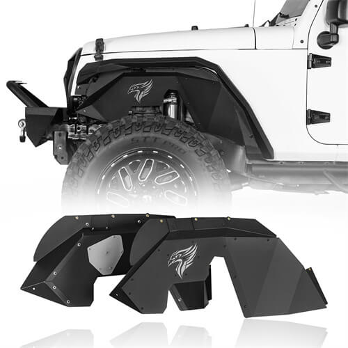 Aluminum Front Inner Fender Liners For 2007-2018 Jeep Wrangler JK - Ultralisk4x4-u2119s-1