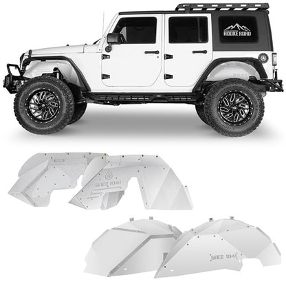 Aluminum Front & Rear Inner Fender Liners For 2007-2018 Jeep Wrangler JK - Ultralisk4x4