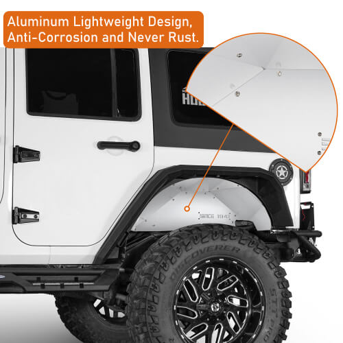 Aluminum Rear Inner Fender Liners For 2007-2018 Jeep Wrangler JK - Ultralisk4x4 - u2112s - 6