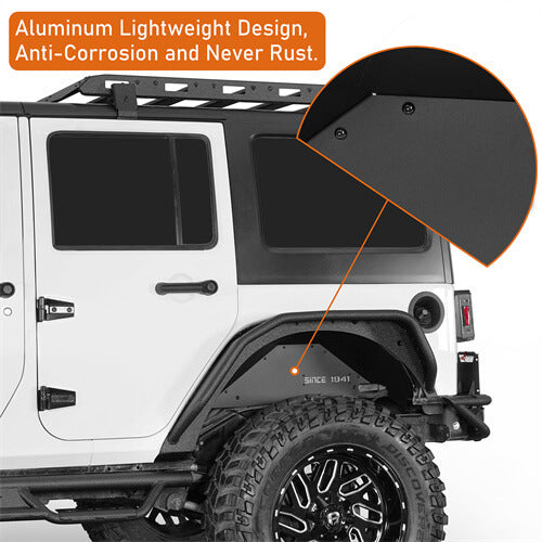 Aluminum Rear Inner Fender Liners For 2007-2018 Jeep Wrangler JK - Ultralisk4x4 - u2114s - 7