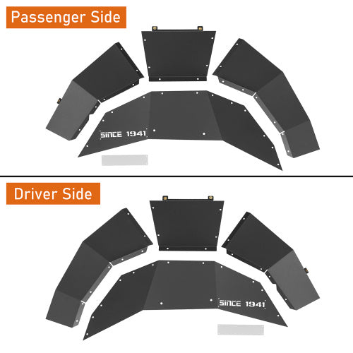 Aluminum Rear Inner Fender Liners For 2018-2024 Jeep Wrangler JL - Ultralisk4x4