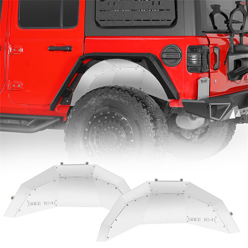 Aluminum Rear Inner Fender Liners For 2018-2024 Jeep Wrangler JL- Ultralisk4x4 - u3072s - 1