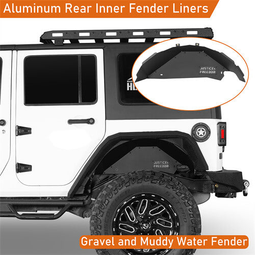 Aluminum Rear Inner Fender Liners For 2007-2018 Jeep Wrangler JK - Ultralisk4x4-u2116s-4