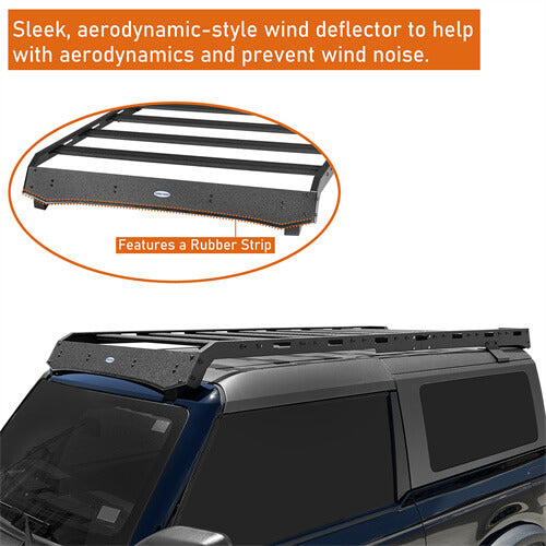 Aluminum Roof Rack 2021-2024 Ford Bronco 2-Door Hardtop - Ultralisk4x4-u8929s-9