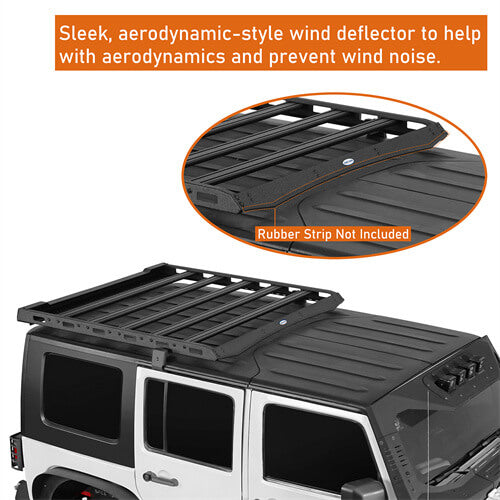 2007-2018 Jeep Wrangler JK Aluminum Roof Top Cargo Rack For Hard Top 2/4 Doors - Ultralisk4x4 ul2078 18