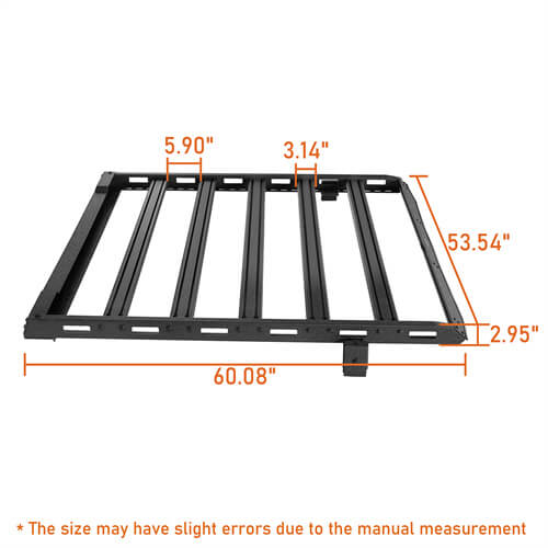 2007-2018 Jeep Wrangler JK Aluminum Roof Top Cargo Rack For Hard Top 2/4 Doors - Ultralisk4x4 ul2078 22