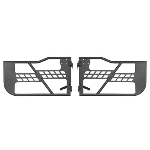 Black Steel Tubular Half Doors w/Side View Mirrors for 2018-2023 Jeep Wrangler JL 2-Door - Ultralisk 4x4 ul3046s 10