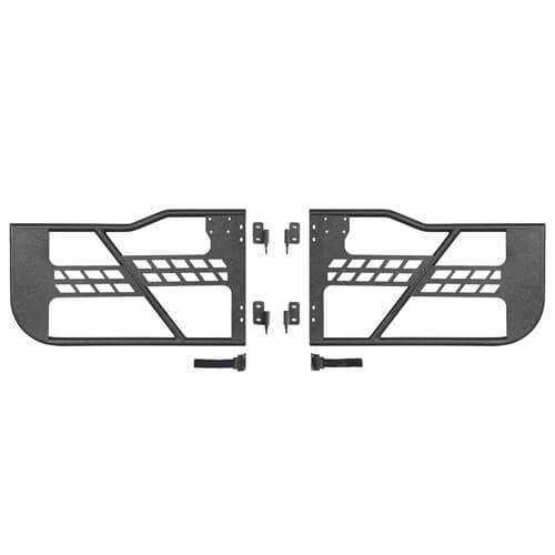 Black Steel Tubular Half Doors w/Side View Mirrors for 2018-2023 Jeep Wrangler JL 2-Door - Ultralisk 4x4 ul3046s 12