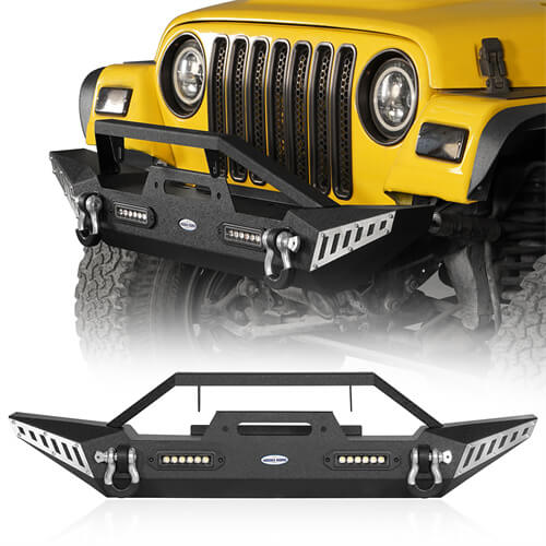 Jeep TJ Front Bumper w/Winch Plate for 1987-2006 Jeep Wrangler  YJ TJ - Ultralisk 4x4  ul1011s 1