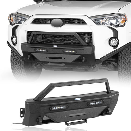 Blink Stubby Front Bumper w/ LED spotlights included For 2014-2024 Toyota 4Runner - Ultralisk4x4 -u9809s-1