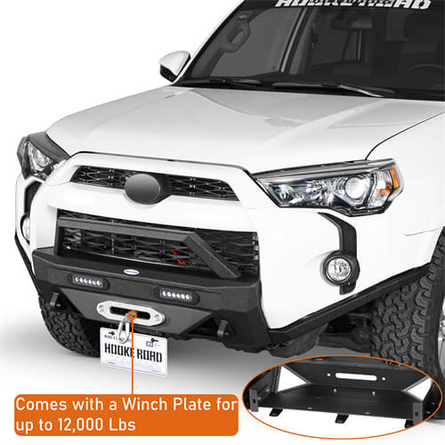 Blink Stubby Front Bumper w/ LED spotlights included For 2014-2024 Toyota 4Runner - Ultralisk4x4 -u9809s-7