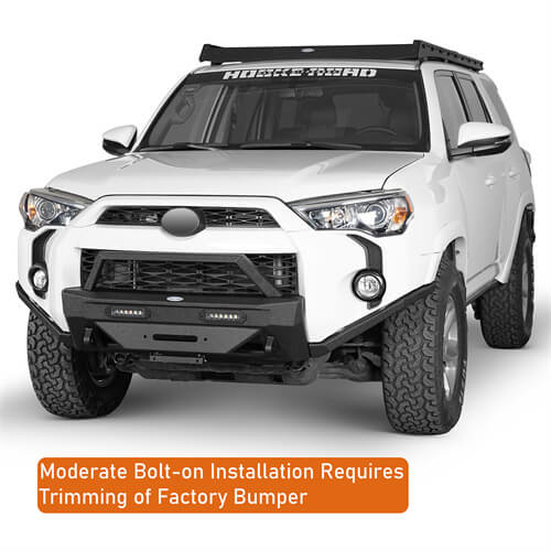 Blink Stubby Front Bumper w/ LED spotlights included For 2014-2024 Toyota 4Runner - Ultralisk4x4 -u9809s-8