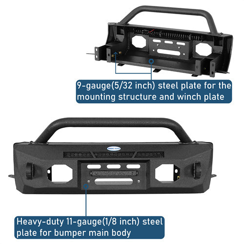 Blink Stubby Front Bumper For 2014-2024 Toyota 4Runner - Ultralisk4x4-u9818-10