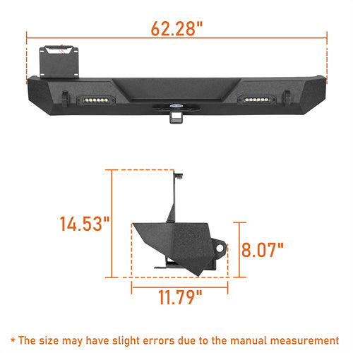 Different Trail Mid Width Front & Rear Bumper Combo For 1997-2006 Jeep Wrangler TJ - ultralisk 4x4