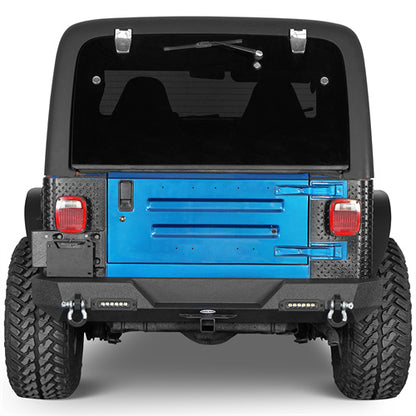 Car Bumper Rear Bumper w/ LED Lights For 1997-2006 Jeep Wrangler TJ - Ultralisk4x4 - u1009-2