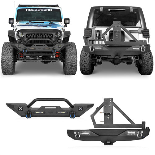 Different Trail Mid Front Bumper & Rear Bumper Combo(07-18 Jeep Wrangler JK) - Ultralisk 4x4