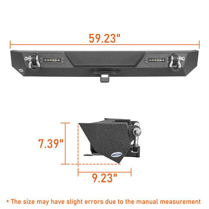 Stubby Front Bumper & Different Trail Rear Bumper Combo(87-06 Jeep Wrangler TJ YJ) - ultralisk4x4