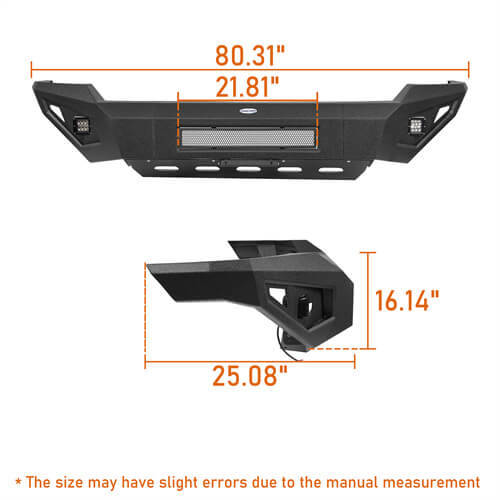 Front Bumper w/ Skid Plate For 2003-2005 Dodge Ram 2500 3500 - ultralisk4x4