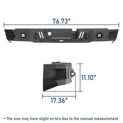 Off Road Rear Bumper w/Floodlights For 2003-2009 Dodge Ram 2500/3500  - Ultralisk 4x4