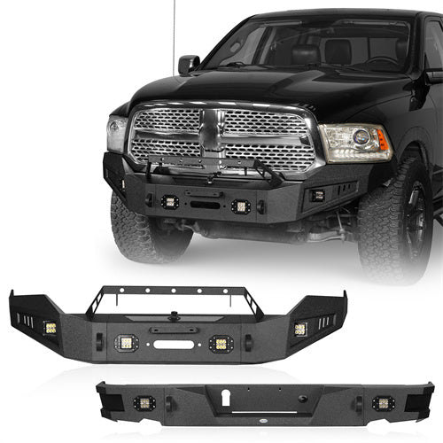 Dodge Ram Front & Rear Bumper Combo for 2013-2018 Dodge Ram 1500 - Ultralisk 4x4 ul60016002s 1