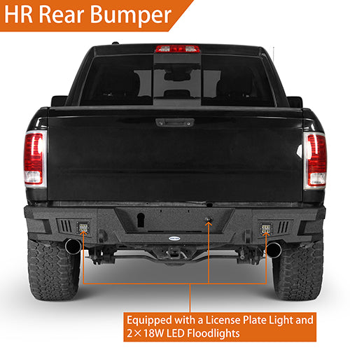 Ram Rear Bumper w/LED Lights for 2009-2018 Dodge Ram 1500 - Ultralisk 4x4 ULB.6005 5