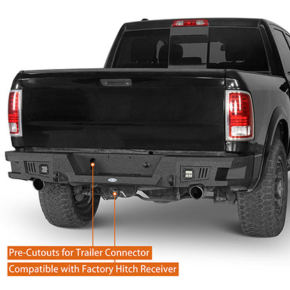 Ram Rear Bumper w/LED Lights for 2009-2018 Dodge Ram 1500 - Ultralisk 4x4 ULB.60056