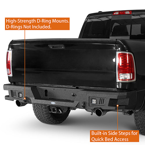 Ram Rear Bumper w/LED Lights for 2009-2018 Dodge Ram 1500 - Ultralisk 4x4 ULB.6005 7