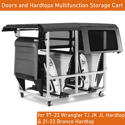 Products Doors and Hardtops Storage Cart (97-23 Wrangler TJ JK JL Hardtop Gladiator JT Hardtop & 21-23 Ford Bronco Hardtop) u2067s 2