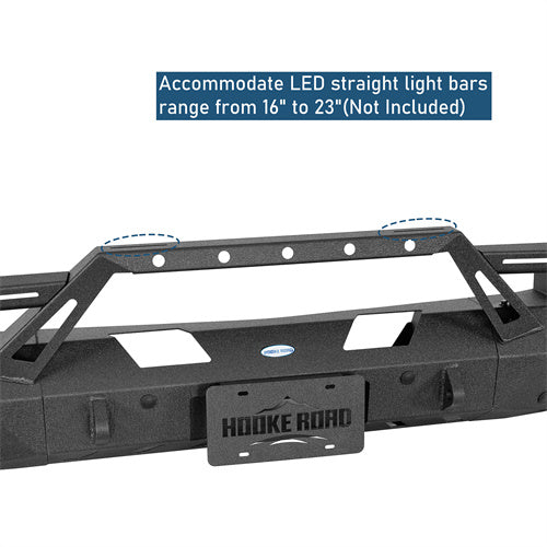 Earthshaker Series Front Bumper w/ Winch Plate & LED Spotlights For 2014-2015 Chevy Silverado 1500 - Ultralisk4x4