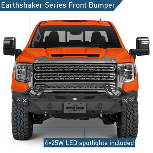 Earthshaker Series Front Bumper For 2020-2023 GMC Sierra 2500HD/3500HD - Ultralisk4x4-u9206-4