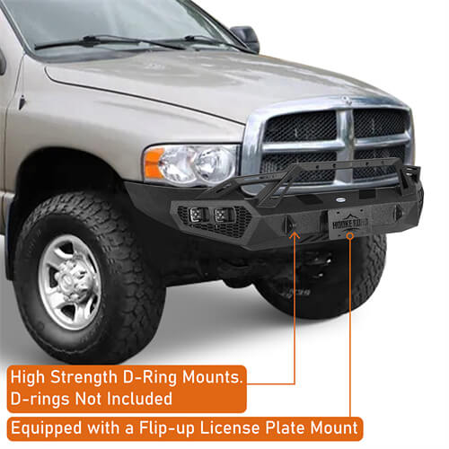 Earthshaker Series Front Bumper For 2003-2005 Ram 2500 - Ultralisk4x4-u6466-5