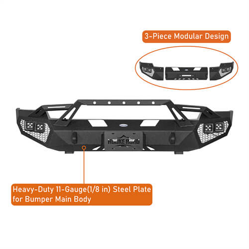 Earthshaker Series Front Bumper For 2003-2005 Ram 2500 - Ultralisk4x4-u6466-7