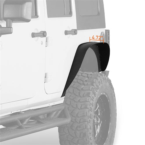 Front & Rear Fender Flares Kit Upgrade Version For 2007-2018 Jeep Wrangler JK - ultralisk4x4