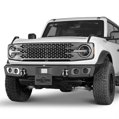 2021-2023 Ford Bronco Front Bumper 4x4 Truck Parts w/D-Rings & LED Lights - Ultralisk4x4 ul8922s 5