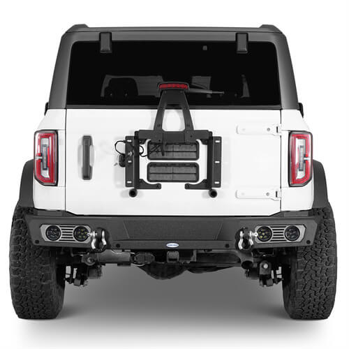 2021-2023 Ford Bronco Rear Bumper 4x4 Truck Parts w/D-Rings & LED Lights Excluding Raptor - Ultralisk4x4 ul8923s 2