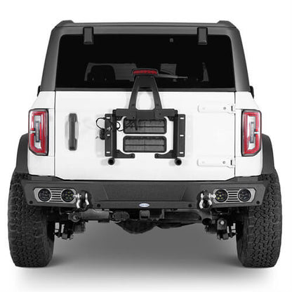 2021-2023 Ford Bronco Rear Bumper 4x4 Truck Parts w/D-Rings & LED Lights Excluding Raptor - Ultralisk4x4 ul8923s 2