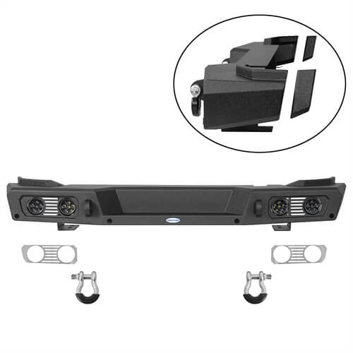 2021-2023 Ford Bronco Rear Bumper 4x4 Truck Parts w/D-Rings & LED Lights Excluding Raptor - Ultralisk4x4 ul8923s 22