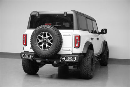 2021-2023 Ford Bronco Rear Bumper 4x4 Truck Parts w/D-Rings & LED Lights Excluding Raptor - Ultralisk4x4 ul8923s 9