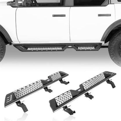 Ford Bronco Side Steps Side Armor Off Road Parts For 2021 2022 2023 Ford Bronco 4-Door - Ultralisk4x4 ul8928 1