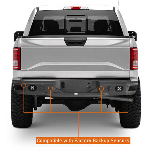 Rear Bumper w/ LED Spotlights For 2018-2020 Ford F-150(Excluding Raptor)  - Ultralisk4x4