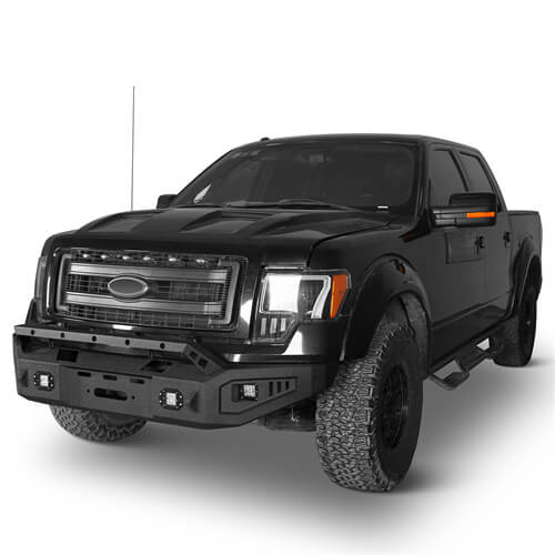 09-14 Ford F-150 Aftermarket Full Width Front Bumper w/ Winch Plate- Ultralisk 4x4 ul8213s 3