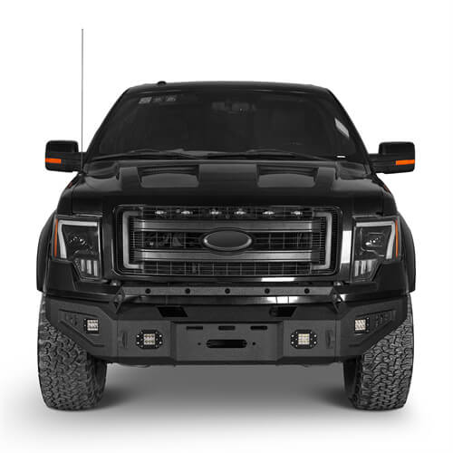 09-14 Ford F-150 Aftermarket Full Width Front Bumper w/ Winch Plate- Ultralisk 4x4 ul8213s 4