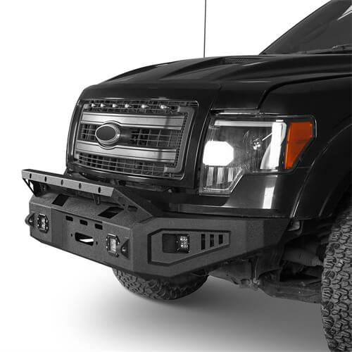 09-14 Ford F-150 Aftermarket Full Width Front Bumper w/ Winch Plate- Ultralisk 4x4 ul8213s 6