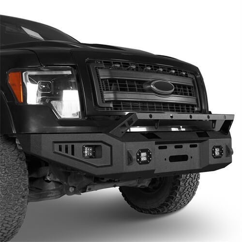 09-14 Ford F-150 Aftermarket Full Width Front Bumper w/ Winch Plate- Ultralisk 4x4 ul8213s 7