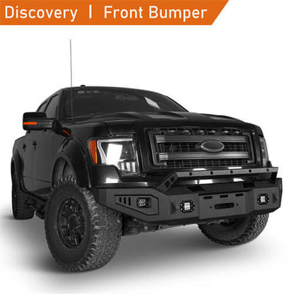 09-14 Ford F-150 Aftermarket Full Width Front Bumper w/ Winch Plate- Ultralisk 4x4 ul8213s 9