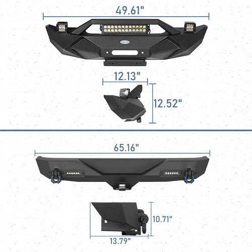 Blade Stubby Front Bumper & Different Trail Rear Bumper Combo(07-18 Jeep Wrangler JK) - ultralisk4x4